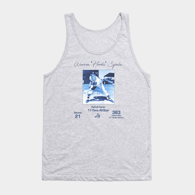 Warren Hooks Spahn • Southpaw • Milwaukee Braves Tank Top by The MKE Rhine Maiden